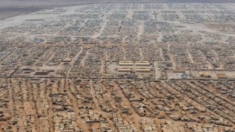O campo de refugiados de Za’atari, segundo maior do mundo