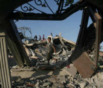 Casa destruída em Gaza. Foto: Unicef/Eyad El Baba