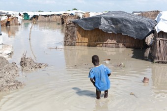 Bentiu South Sudan - Floods inside the UN Internally Displaced P