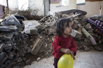 Cerca de 400 mil crianças em Gaza estão sofrendo de estresse psicossocial como resultado do conflito armado de 50 dias em 2014. Foto: UNICEF/Alessio Romenzi