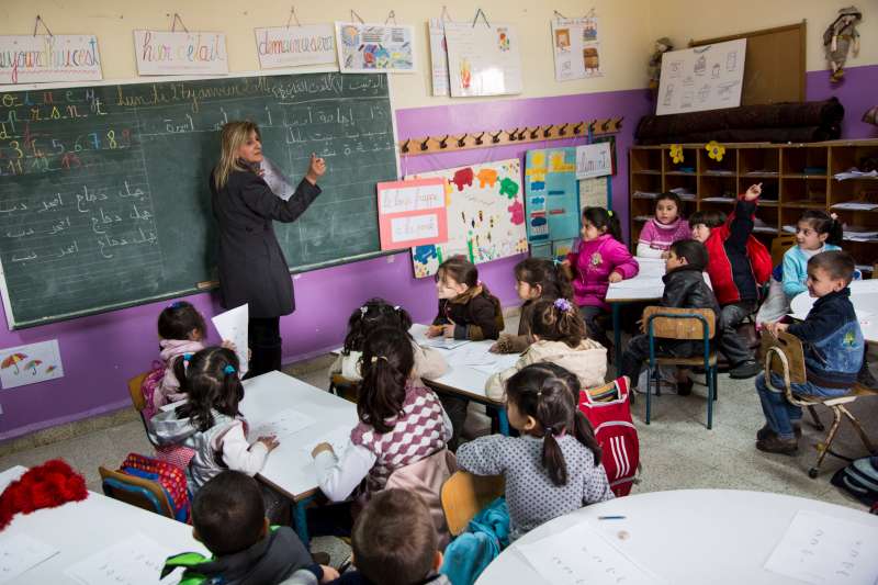 Com apoio do ACNUR, Líbano dobra turno nas escolas para oferecer vagas a mais 27 mil crianças sírias