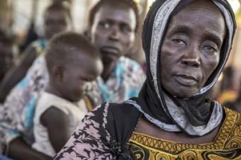 Nyakoch, uma refugiada do Sudão do Sul registrada no campo de Kule, na Etiópia.