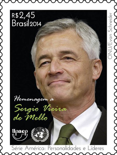 Selo dos Correios homenageia Sérgio Vieira de Mello no Dia Mundial da Ação Humanitária